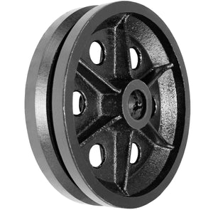 8" x 2" Cast Iron V-Groove Wheel – 1,200 lb