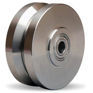 Hamilton 5" x 2" Stainless V-Groove Wheel – 950 lb