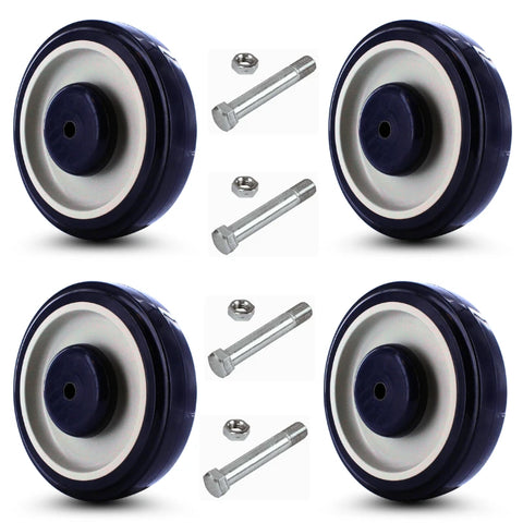 Shopping Cart Replacement Wheels and Axles - 4-Pack | OEM Quality Easy Install CasterHQ