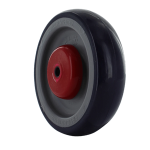 P&H 5" x 1 1/4" Soft Rubber Wheel – 5/16" Quad X Friction Bearings