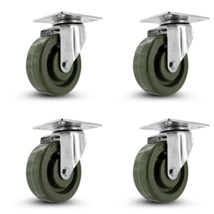 4" Swivel Thermo Caster 4-Pack · 1,200 lb set of 4