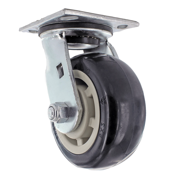 5" x 2" Heavy Duty Swivel Caster with Polyurethane Wheels, 800 lb Capacity CasterHQ
