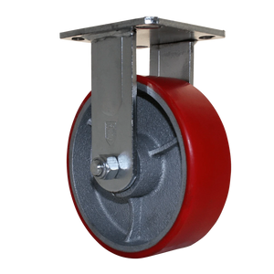 P&H 6" x 2" Die Cast Polyurethane Rigid Caster – 1000 lb