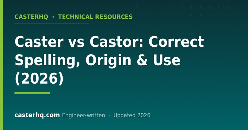 Caster vs Castor: Correct Spelling, Origin & Use (2026)