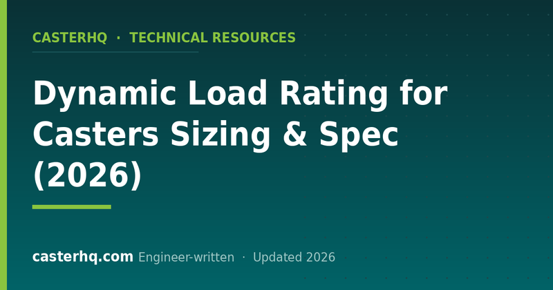 Dynamic Load Rating for Casters Sizing & Spec (2026)