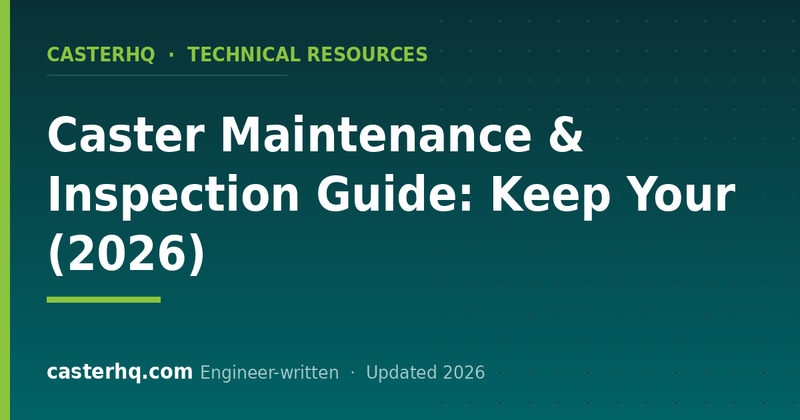 Caster Maintenance & Inspection Guide: Keep Your (2026)