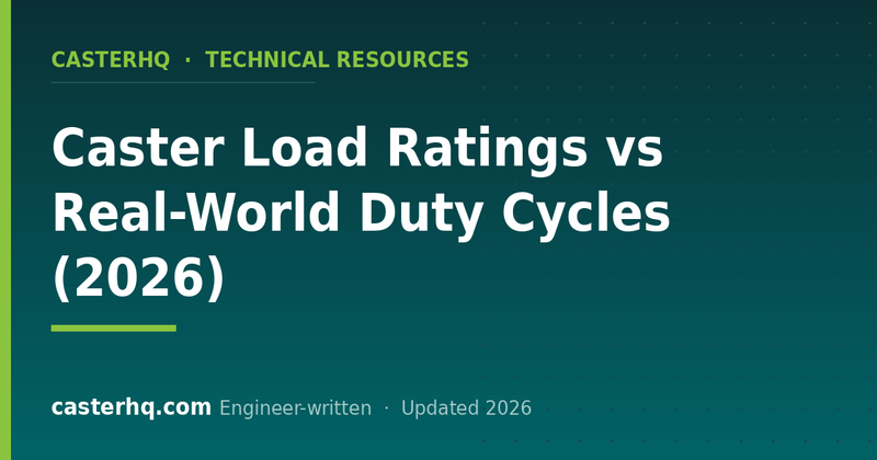 Caster Load Ratings vs Real-World Duty Cycles (2026)