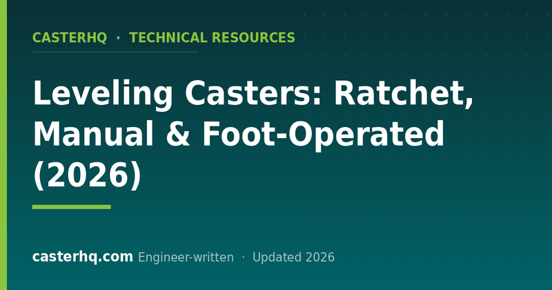 Leveling Casters: Ratchet, Manual & Foot-Operated (2026)