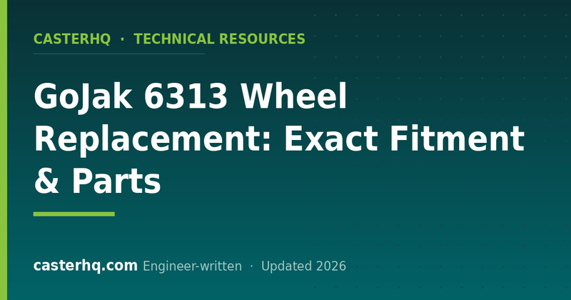GoJak 6313 Wheel Replacement: Exact Fitment & Parts