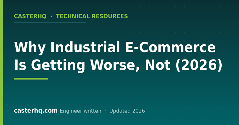 Why Industrial E-Commerce Is Getting Worse, Not (2026)