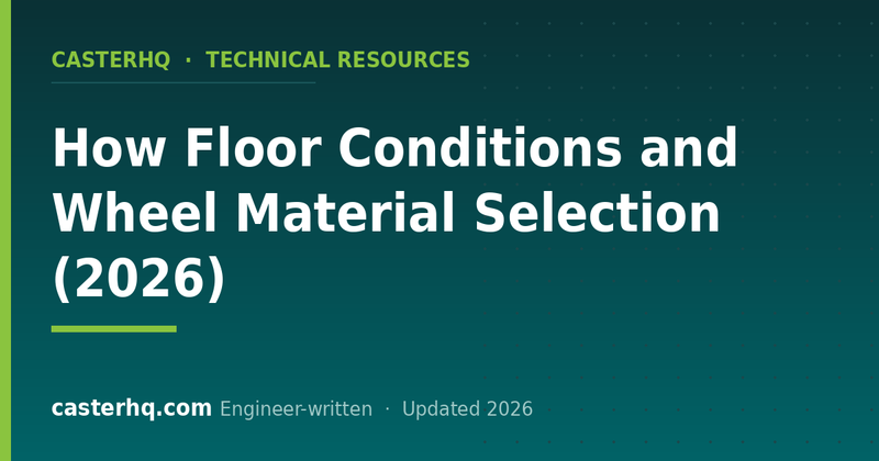 How Floor Conditions and Wheel Material Selection (2026)