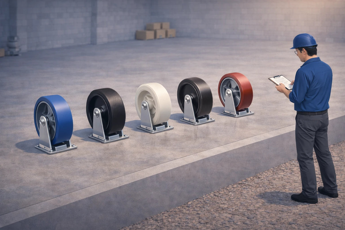 Caster Wheel Materials Chart: Poly, Rubber, Nylon, Steel - CasterHQ