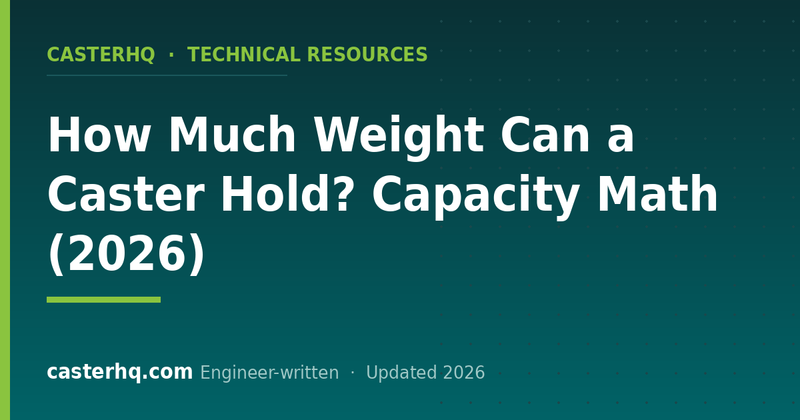 How Much Weight Can a Caster Hold? Capacity Math (2026)