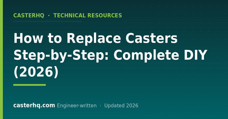 How to Replace Casters Step-by-Step: Complete DIY (2026)