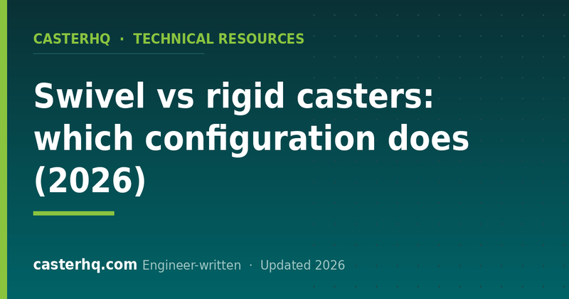 Swivel vs rigid casters: which type do you need