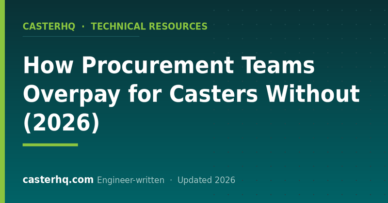 How Procurement Teams Overpay for Casters Without (2026)