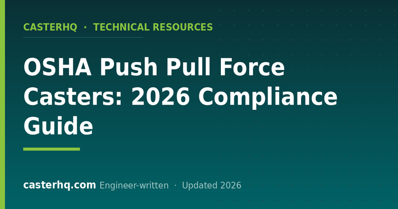 OSHA Push Pull Force Casters: 2026 Compliance Guide