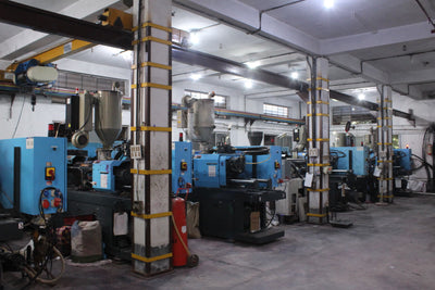 Interior of a manufacturing workshop with machinery — stand-in, not the Alstef La Janais AGV plant