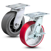 Plate Mount Casters — 4 x 4-1/2 Inch Top Plate