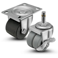 Low Profile Casters & Heavy-Duty Compact Wheels
