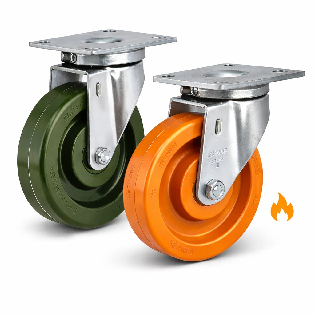 Wheel Materials Compared: Polyurethane, Rubber, Nylon & Steel - CasterHQ