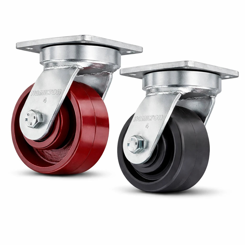 Heavy duty kingpinless swivel caster rated to 8,000 lb capacity