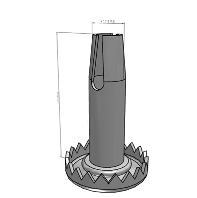Socket#: SR2402ZN-M36 | Metal Socket for Wood Furniture | Fits 5/16" x 1-1/2" Grip Neck Stem Caster -  | CasterHQ