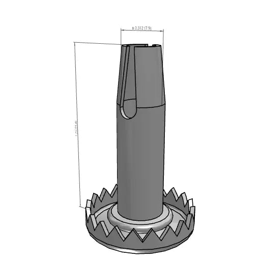 Socket#: SR2402ZN-M36 | Metal Socket for Wood Furniture | Fits 5/16" x 1-1/2" Grip Neck Stem Caster -  | CasterHQ