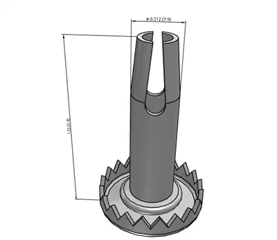 Socket#: SR2402ZN-M36 | Metal Socket for Wood Furniture | Fits 5/16" x 1-1/2" Grip Neck Stem Caster -  | CasterHQ