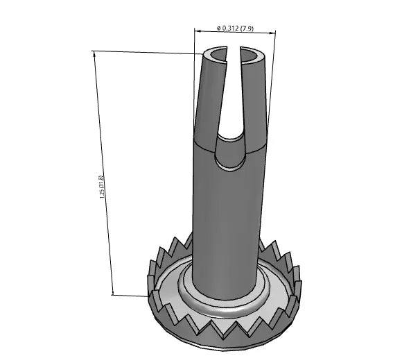 Socket#: SR2402ZN-M36 | Metal Socket for Wood Furniture | Fits 5/16" x 1-1/2" Grip Neck Stem Caster -  | CasterHQ