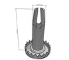 Socket#: SR2402ZN-M36 | Metal Socket for Wood Furniture | Fits 5/16" x 1-1/2" Grip Neck Stem Caster -  | CasterHQ