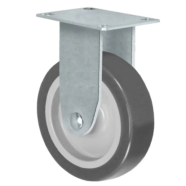 Durastar 3" x 7/8" Polyurethane on polyolefin Rigid Caster - 100 lb Capacity, 1-1/4" x 2-1/16" Top Plate Durastar