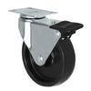Durastar 2" x 7/8" Polyolefin Swivel Caster - 100 lb Capacity, 1-1/4" x 2-1/16" Top Plate for Carts and Light Machinery -  | CasterHQ