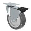 Durastar 2" x 7/8" Polyurethane on Polyolefin Swivel Caster - 100 lb Capacity, 1-1/4" x 2-1/16" Top Plate -  | CasterHQ