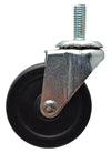 2-1/2" Swivel Stem Caster | Black Hard Rubber Wheel | Threaded Stem 3/8"-16 x 1" | 100 lbs Capacity -  | CasterHQ