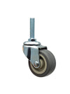 2" Stem Caster | Non-Marking Thermo Rubber Wheel | Threaded Stem 3/8"-16 x 1-1/2" | 90 lbs Capacity -  | CasterHQ