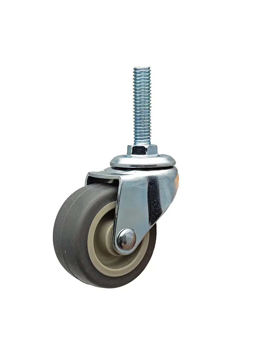 2" Stem Caster | Non-Marking Thermo Rubber Wheel | Threaded Stem 3/8"-16 x 1-1/2" | 90 lbs Capacity -  | CasterHQ