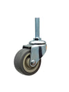 2" Stem Caster | Non-Marking Thermo Rubber Wheel | Threaded Stem 3/8"-16 x 1-1/2" | 90 lbs Capacity -  | CasterHQ