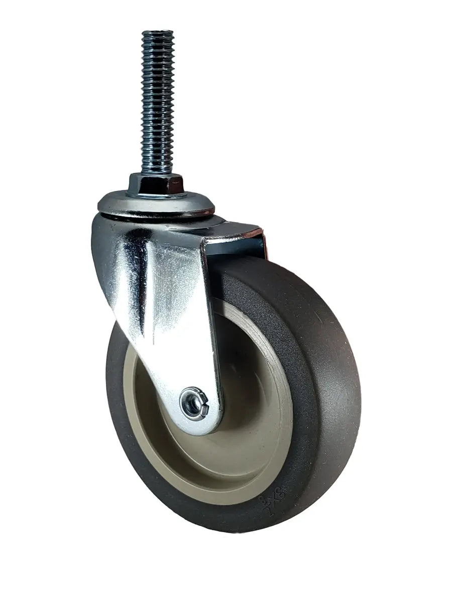 3" Stem Caster | Non-Marking TPR Wheel | Threaded Stem 3/8"-16 x 1-1/2" | 90 lbs Capacity NSF APPROVED