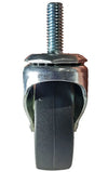 2" Locking Stem Caster | Non-Marking Polyurethane Wheel | Threaded Stem 3/8"-16 x 1" | 90 lbs Capacity -  | CasterHQ