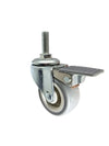 2" Locking Stem Caster | Non-Marking TPR Wheel | Threaded Stem 3/8"-16 x 1" | 90 lbs Capacity -  | CasterHQ