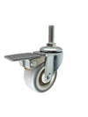 2" Locking Stem Caster | Non-Marking TPR Wheel | Threaded Stem 3/8"-16 x 1" | 90 lbs Capacity -  | CasterHQ