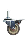 2" Locking Stem Caster | Non-Marking TPR Wheel | Threaded Stem 3/8"-16 x 1" | 90 lbs Capacity -  | CasterHQ