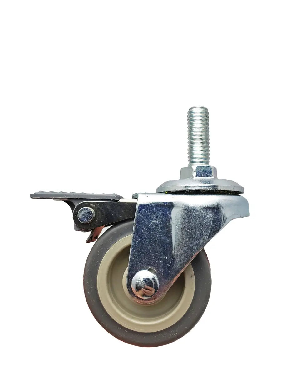 2" Locking Stem Caster | Non-Marking TPR Wheel | Threaded Stem 3/8"-16 x 1" | 90 lbs Capacity -  | CasterHQ