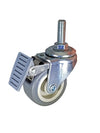 2" Locking Stem Caster | Non-Marking TPR Wheel | Threaded Stem 3/8"-16 x 1" | 90 lbs Capacity -  | CasterHQ