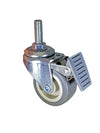 2" Locking Stem Caster | Non-Marking TPR Wheel | Threaded Stem 3/8"-16 x 1" | 90 lbs Capacity -  | CasterHQ