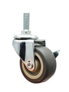 2" Stem Caster | Non-Marking Thermo Rubber Wheel | Threaded Stem 3/8"-16 x 1" | 90 lbs Capacity -  | CasterHQ