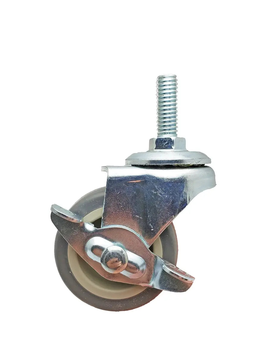 2" Stem Caster | Non-Marking Thermo Rubber Wheel | Threaded Stem 3/8"-16 x 1" | 90 lbs Capacity -  | CasterHQ