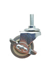 2" Stem Caster | Non-Marking Thermo Rubber Wheel | Threaded Stem 3/8"-16 x 1" | 90 lbs Capacity -  | CasterHQ