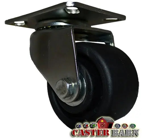 3" LOW PROFILE PLATE CASTER - POLYOLEFIN WHEEL - 03- PN - 03PO30IB3611YZ CasterHeadquarter